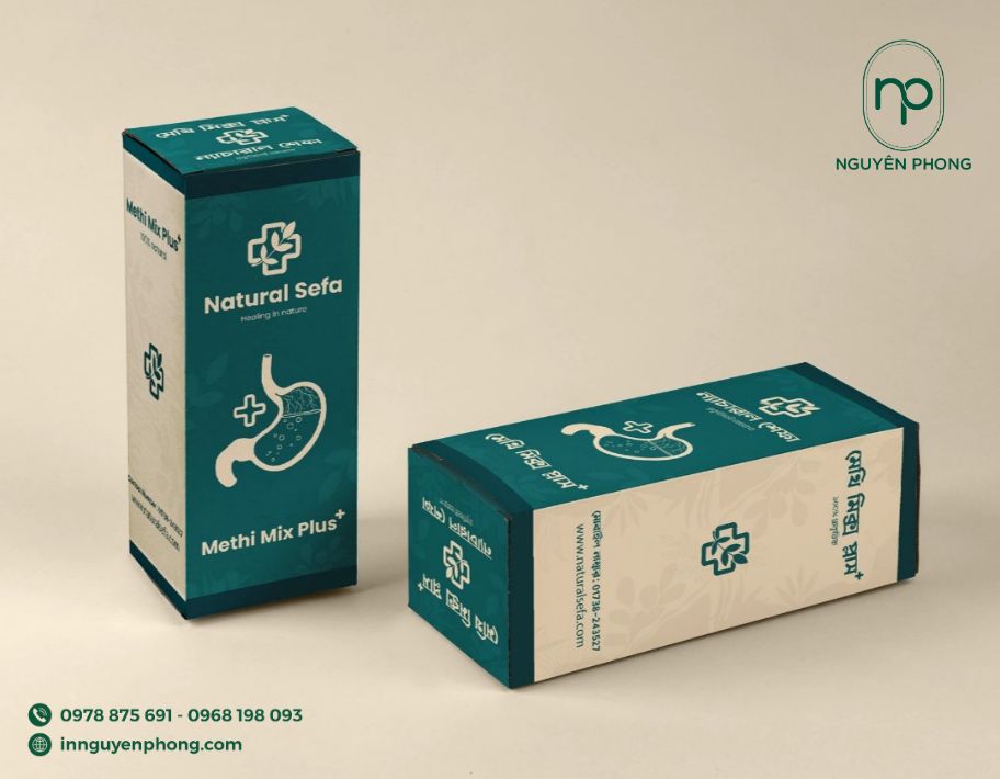 Mẫu logo thuốc in trên hộp đựng thuốc